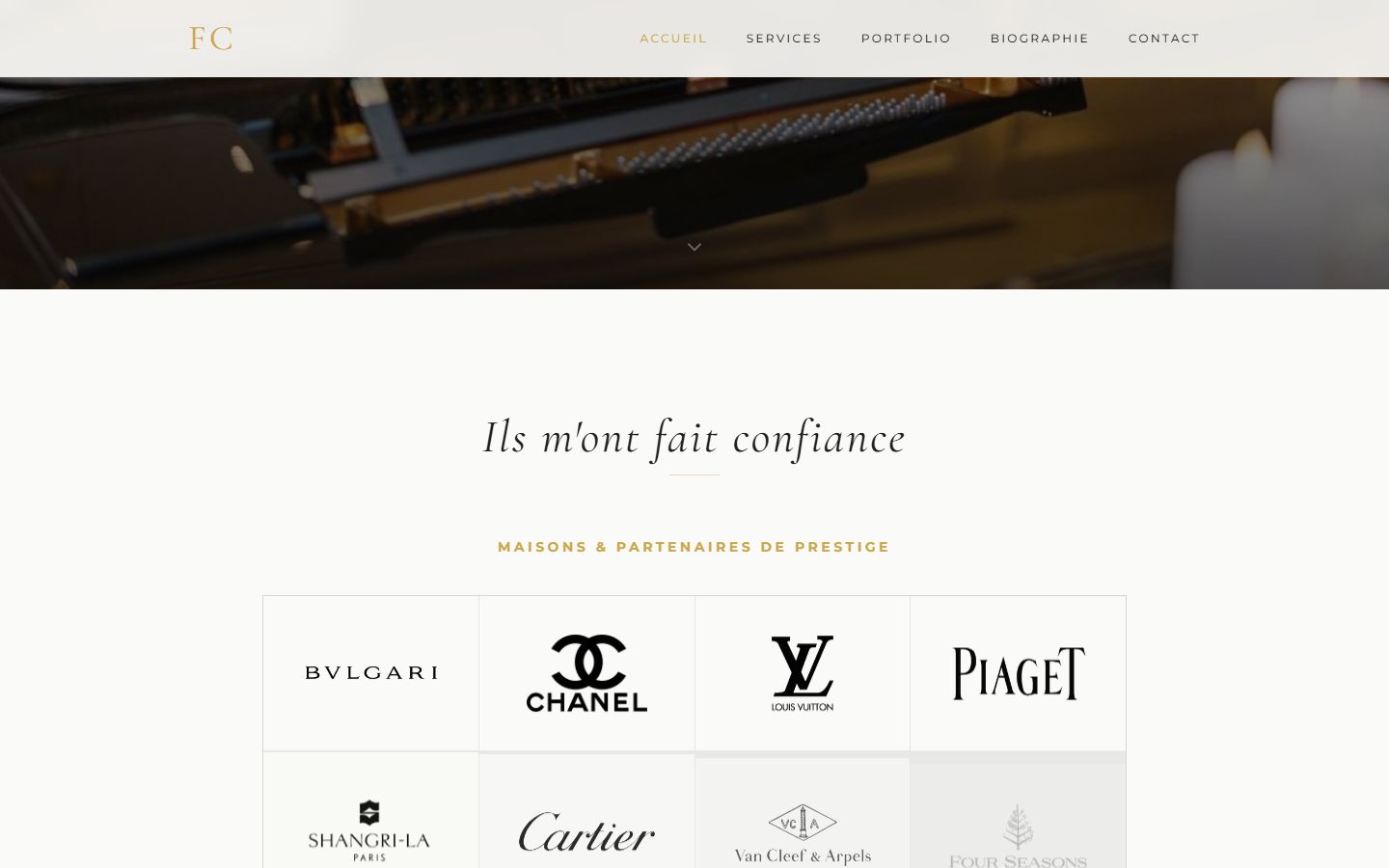 Section du portfolio de Flavien Compagnon